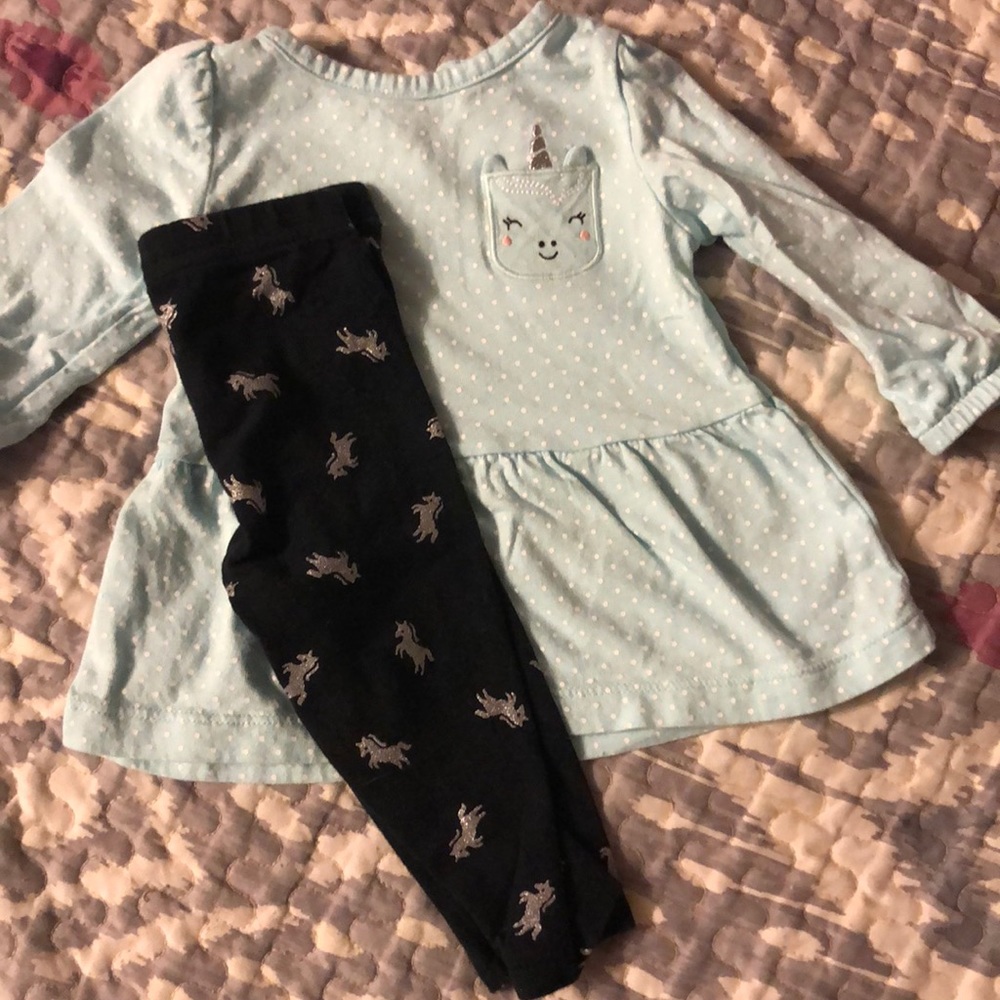 Carters 2 piece unicorn set